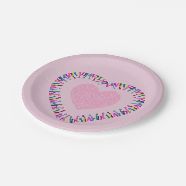 Reaching for Love Paper Plate (Angled)