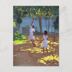 Reaching for Oranges Bentota Sri Lanka 1998 Postcard