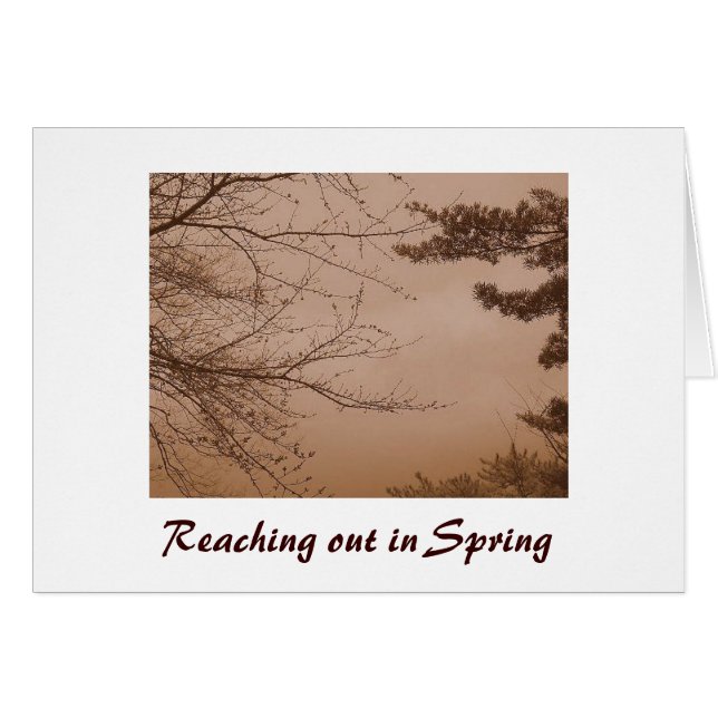 Reaching Out in Spring/Love Card (Front Horizontal)