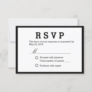 Réaction RSVP minimaliste et élégante au mariage
