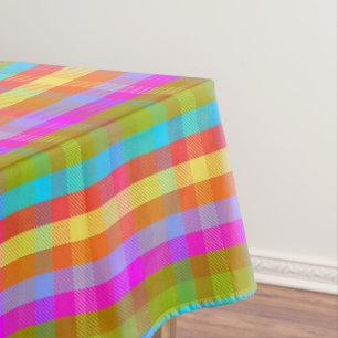 Reactive Plaid CR Tablecloth