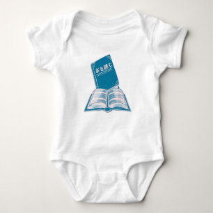 Read a book kanji Japanese text Baby Bodysuit