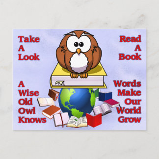 Read A Book Postcard