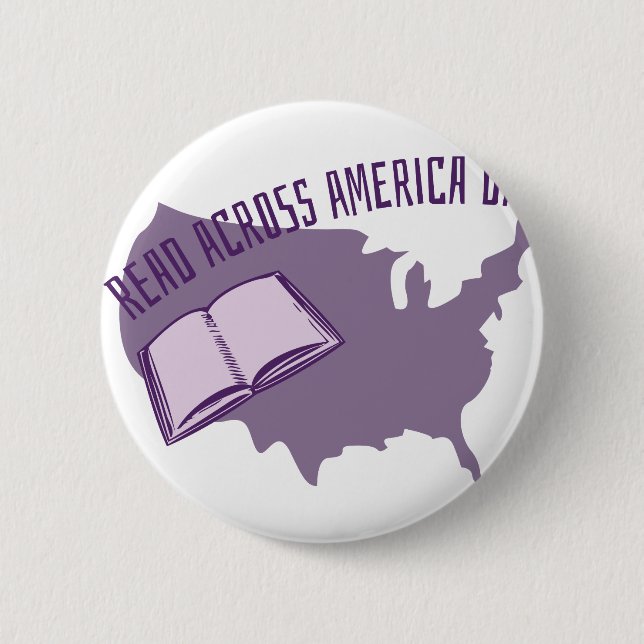 Read Across America 2 Inch Round Button (Front)