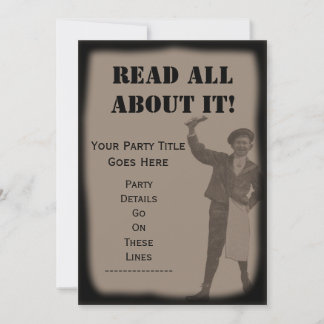 READ ALL ABOUT IT! Newspaper Headline Party Invite