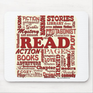 Read all about it red! mouse pad