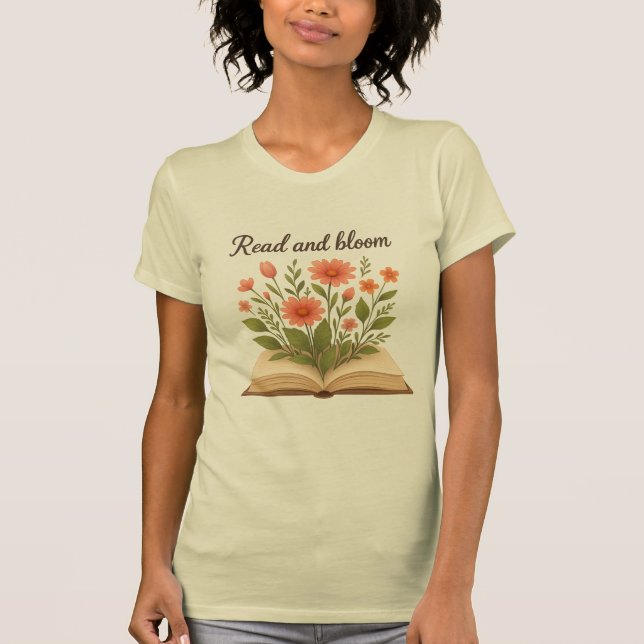 Read and Bloom Slim Fit T-Shirt (Front)