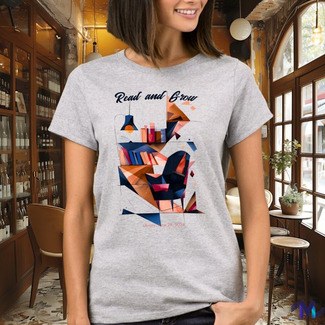 Read and Grow - Abstract Cubist Reading Nook T-Shirt (Creator Uploaded)