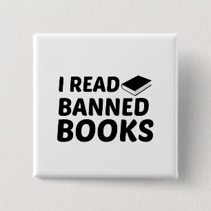 READ BANNED BOOKS 2 INCH SQUARE BUTTON