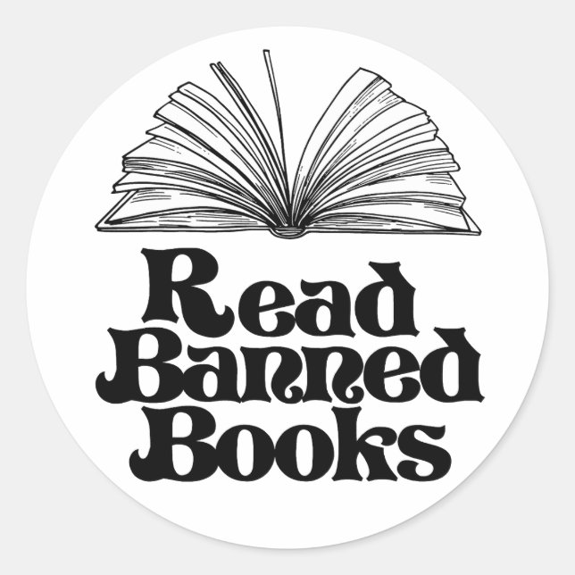 Read Banned Books Classic Round Sticker (Front)