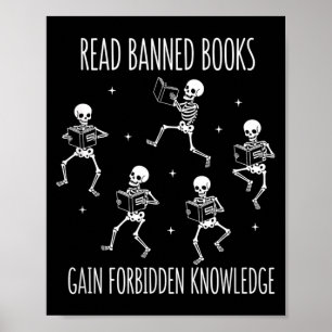 Read Banned Books Gain Forbidden Knowledge Funny Poster