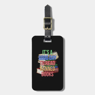 Read Banned Books Librarian Bookworm Book Reader Luggage Tag