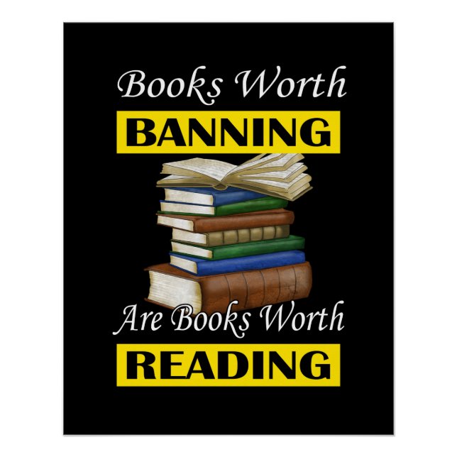 Read Banned Books Librarian Bookworm Book Reader Poster (Front)