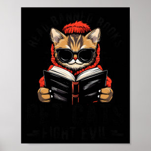 Read Banned Books Pet Cats Fight Evil Read Banned Poster