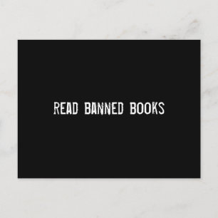 read banned books postcard