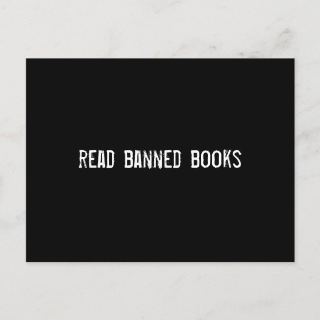 read banned books postcard (Front)