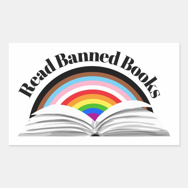 Read Banned Books Progress Pride Sticker (Front)