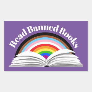 Read Banned Books Progress Pride Sticker