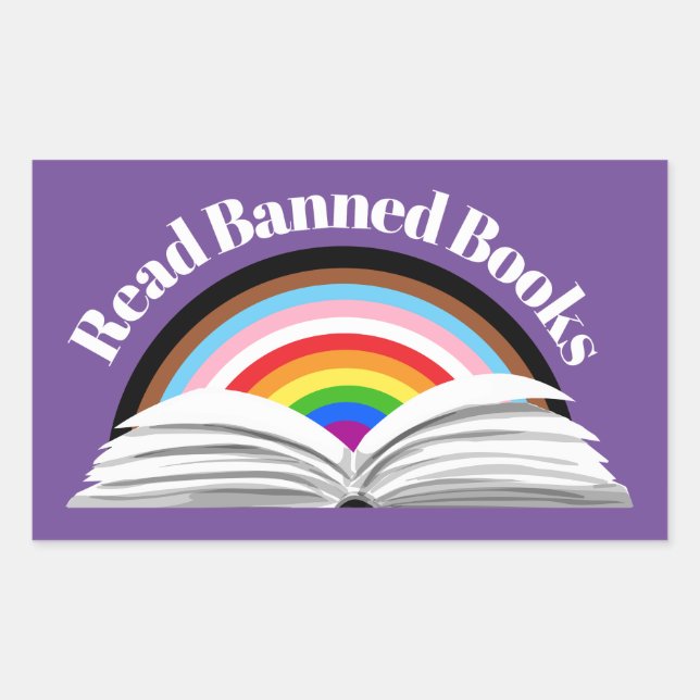 Read Banned Books Progress Pride Sticker (Front)