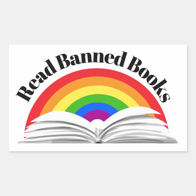 Read Banned Books Rainbow Sticker (Front)