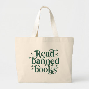 Read Banned Books Reading Lover's Large Tote Bag