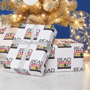 Read Banned Books This Christmas Wrapping Paper