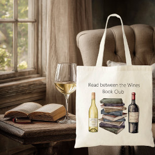 Read Between the Wines Book Club Carry Tote Bag