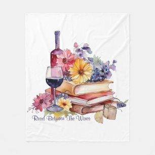 Read Between the Wines Fleece Blanket