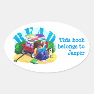 READ Book Wagon Personalized Book Sticker