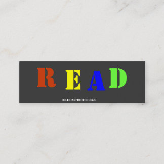 READ Bookmark to Customize Mini Business Card