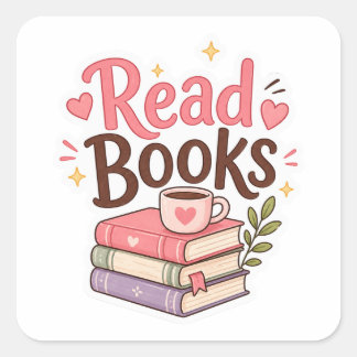 Read Books Cozy Reading Aesthetic Art Sticker