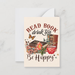 Read Books, Drink Tea & Be Happy Card