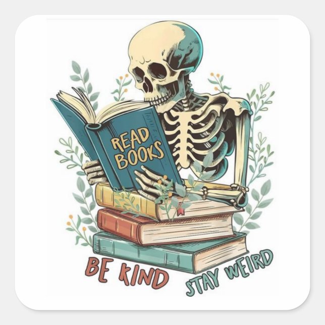 Read Books  Square Sticker (Front)