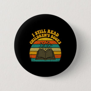 Read children's books funny vintage retro men 2 inch round button