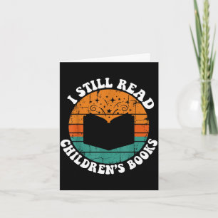 Read children's books funny vintage retro men card