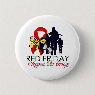 Read Friday - Support Our Troops 2 Inch Round Button