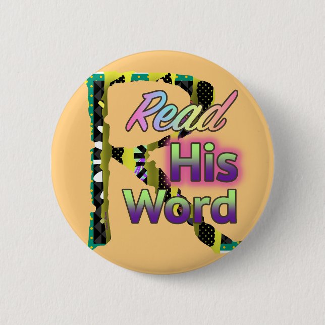 Read His Word Round  2 Inch Round Button (Front)
