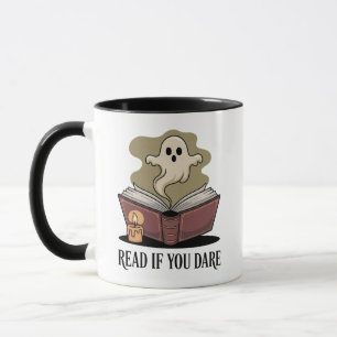 Read If You Dare Cozy Bookish Ghost Mug