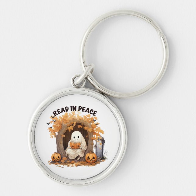 Read in Peace Boo Ghost Keychain (Front)
