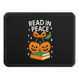 Read in Peace Funny Halloween Book Trailer Hitch Cover