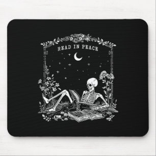 Read In Peace Spooky Teacher Skeleton Trick Teach Mouse Pad