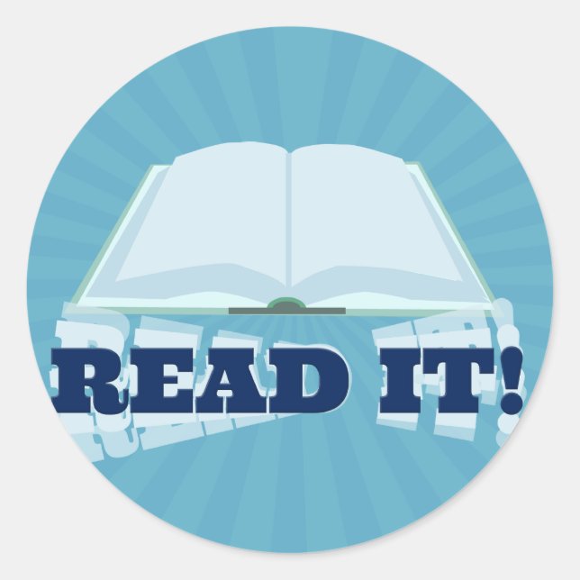 Read It  Go Promote Your Book Here Classic Round Sticker (Front)