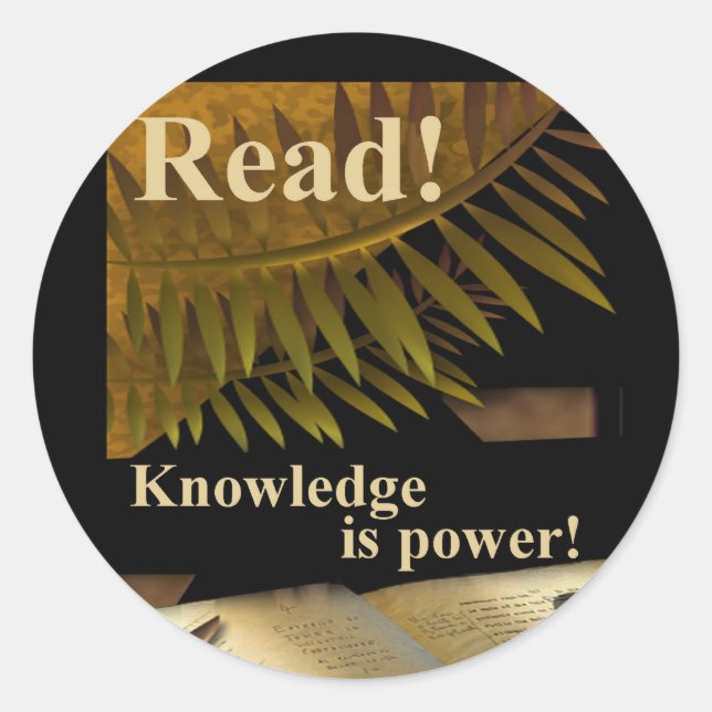 Read! Knowledge is Power Sticker (Front)