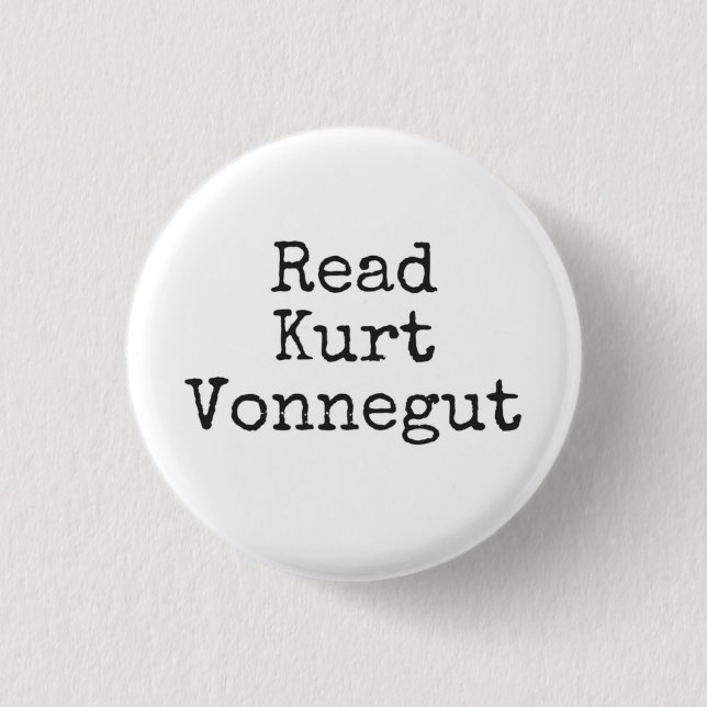 Read Kurt Vonnegut 1 Inch Round Button (Front)