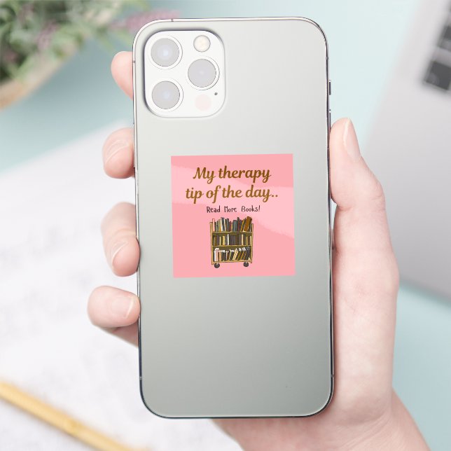 Read More Books –  Book Lover Therapy Sticker (Téléphone)