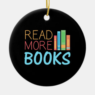 Read More Books Ceramic Ornament