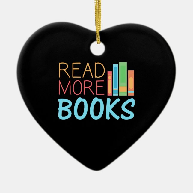 Read More Books Ceramic Ornament (Front)