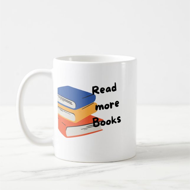 Read More Books Colourful Stack Coffee Mug (Left)