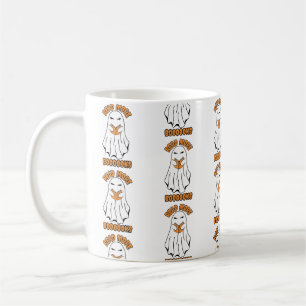 Read more Books Halloween Ghost Orange Coffee Mug