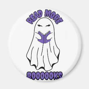 Read more Books Halloween Ghost Purple Magnet